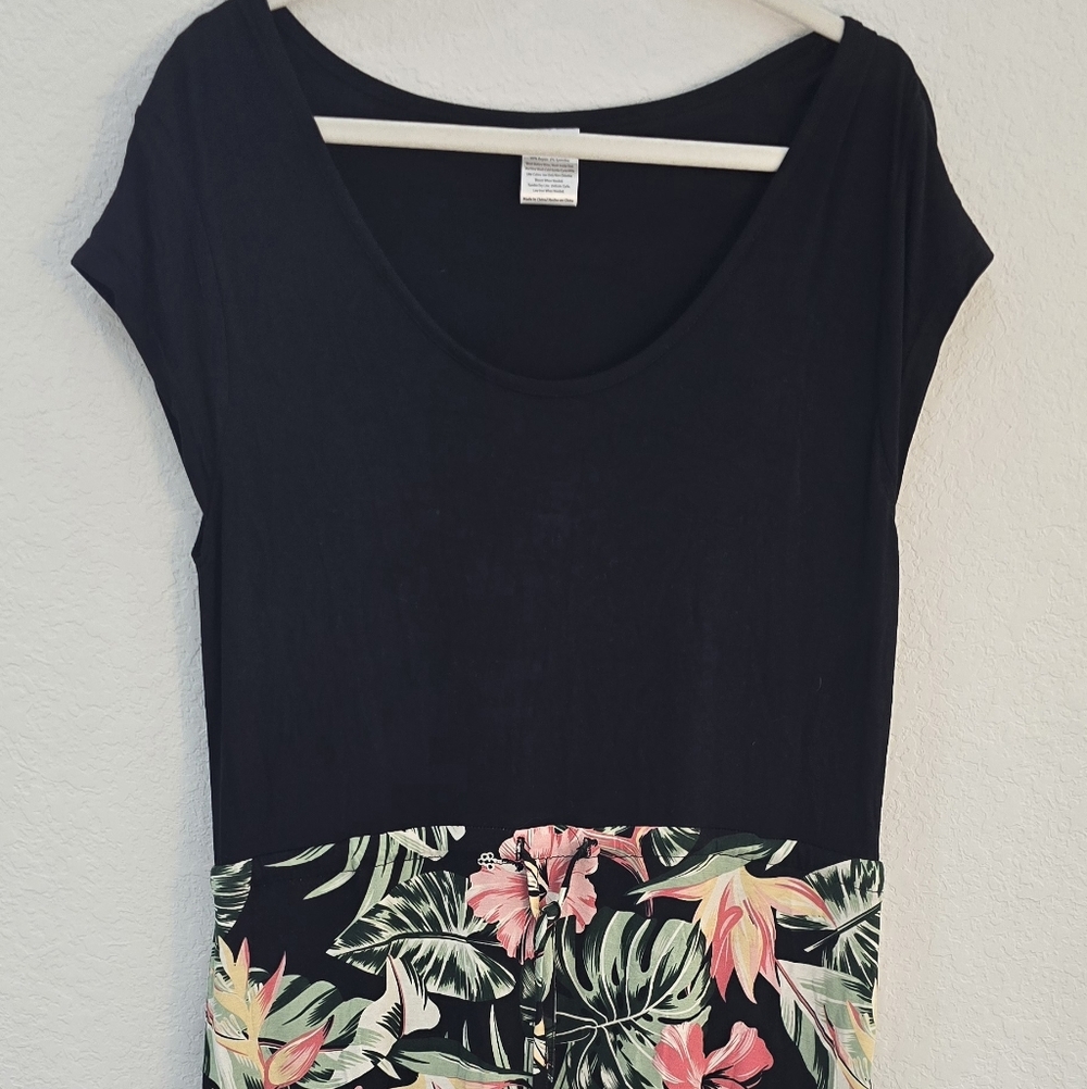 Serra Black and Floral Dress